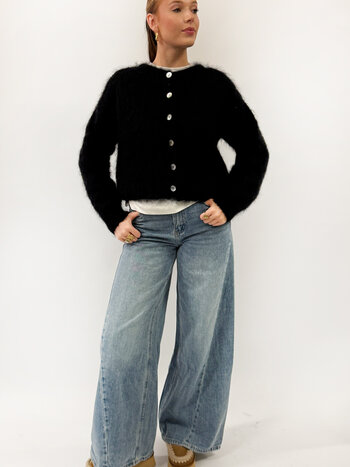 Copy of Noelle Mohair Cardigan Burgundy TU