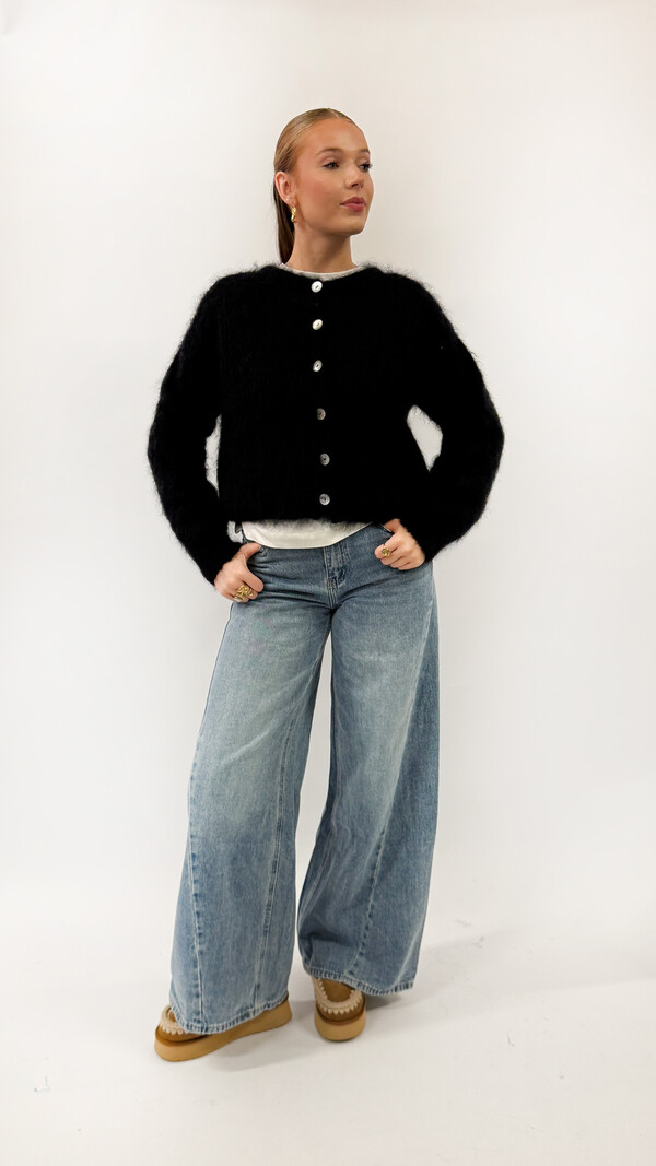 Copy of Noelle Mohair Cardigan Burgundy TU