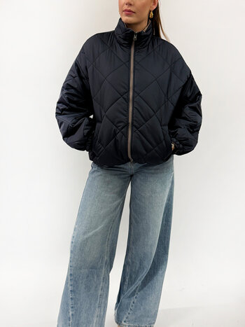 MM Whitney Diamond Quilting Jacket Navy