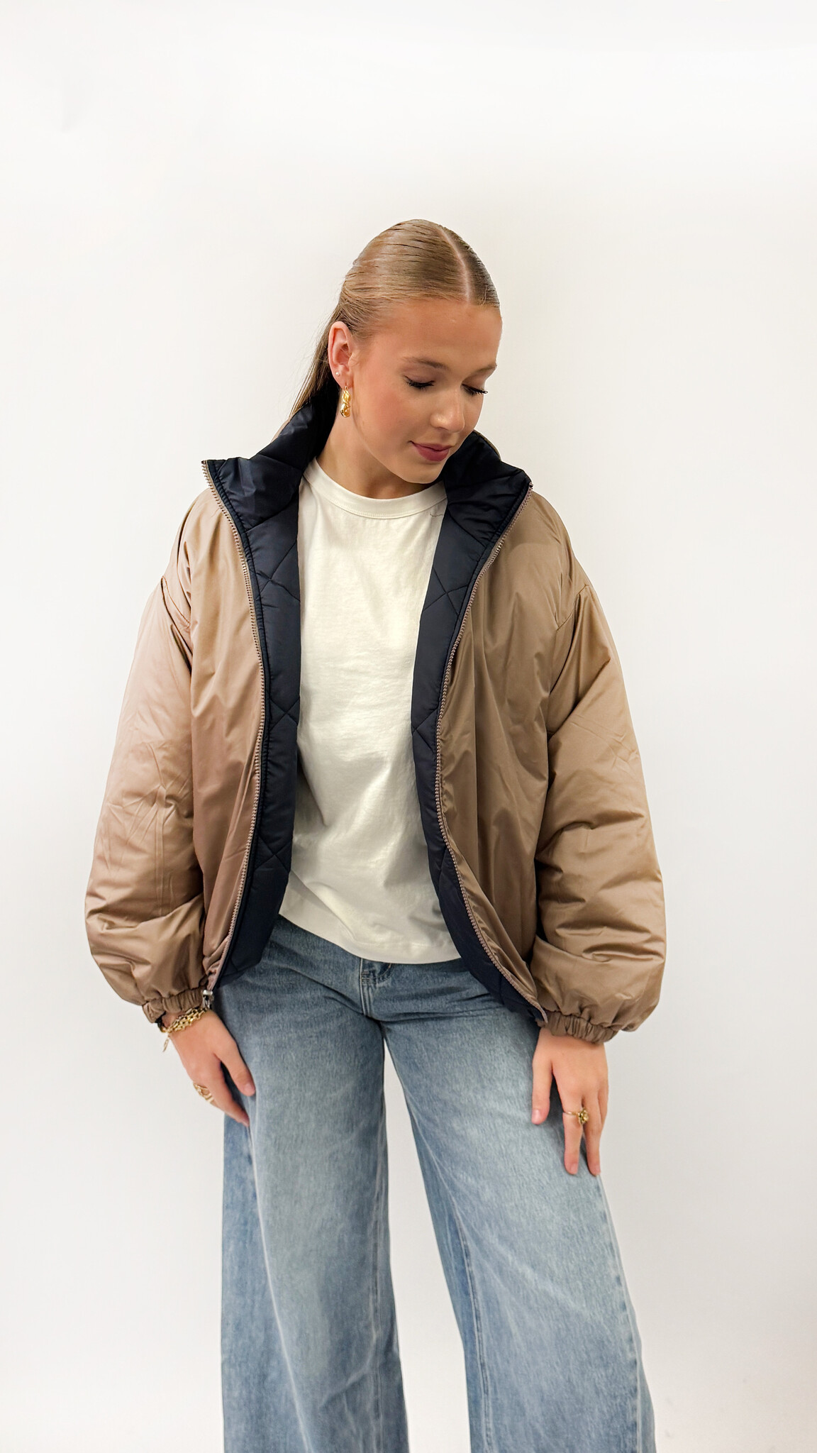 MM Whitney Diamond Quilting Jacket Navy