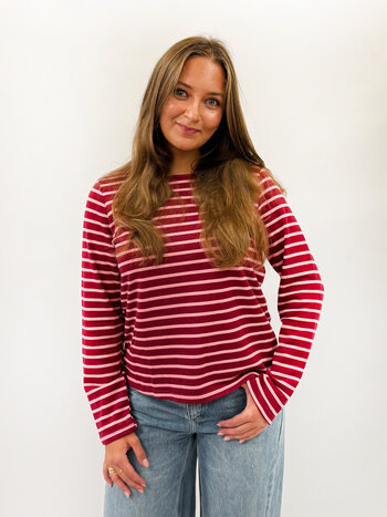 MM Sia Shirt Red Pink Stripes