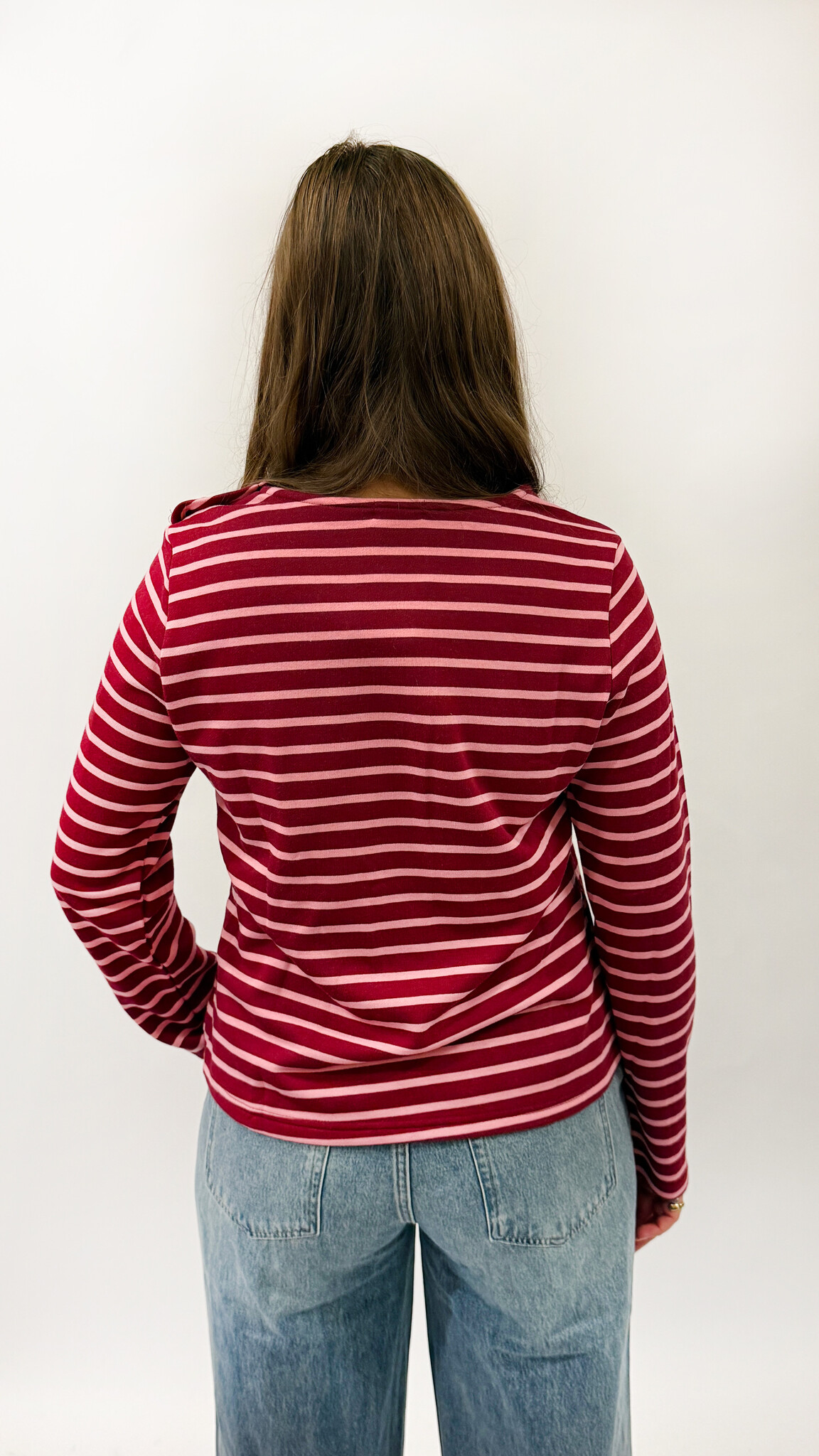 MM Sia Shirt Red Pink Stripes
