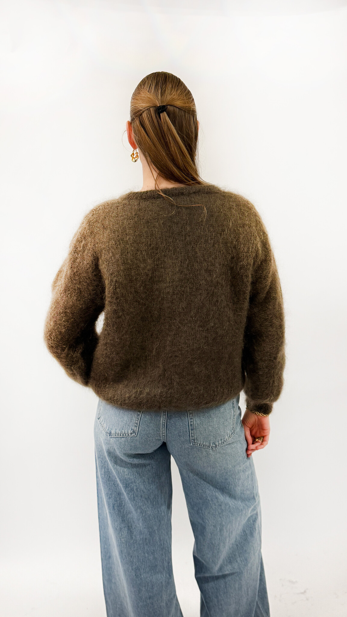 Noelle Mohair Cardigan Khaki TU