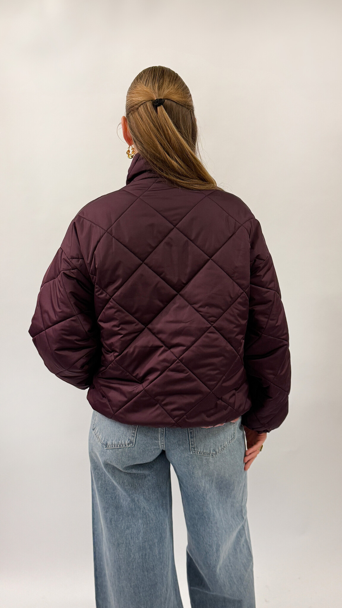 MM Whitney Diamond Quilting Jacket Burgundy