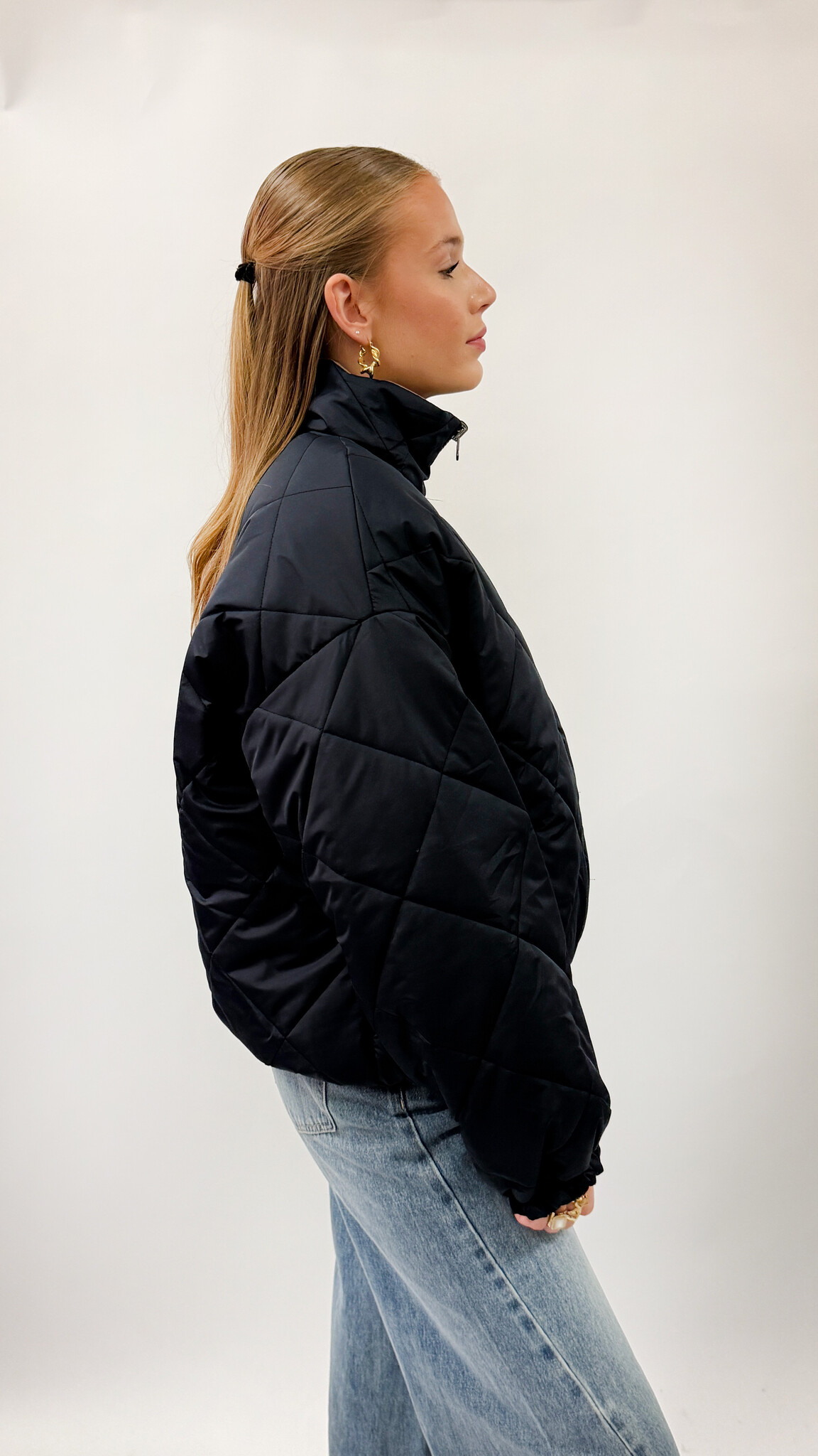 MM Whitney Diamond Quilting Jacket Navy