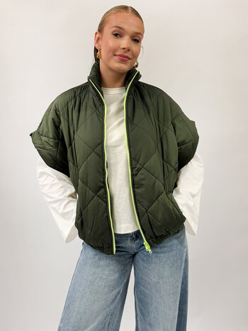 MM Joline Veste Kahki Fluo Green