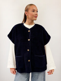 Elsa Teddy Gilet Navy TU