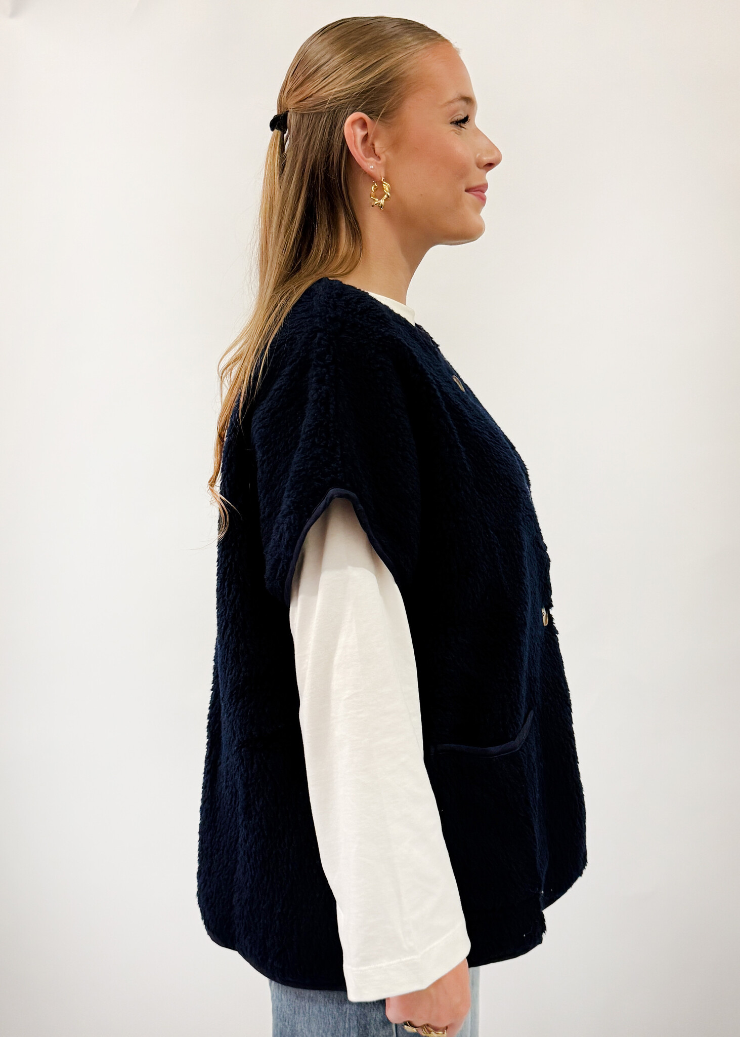 Elsa Teddy Gilet Navy TU