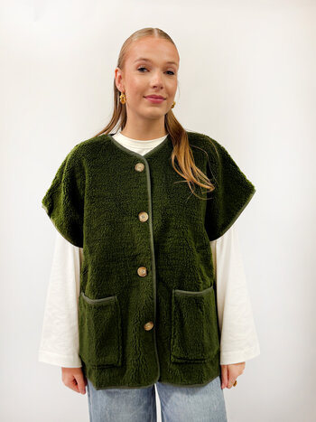 Elsa Teddy Gilet Kaki TU