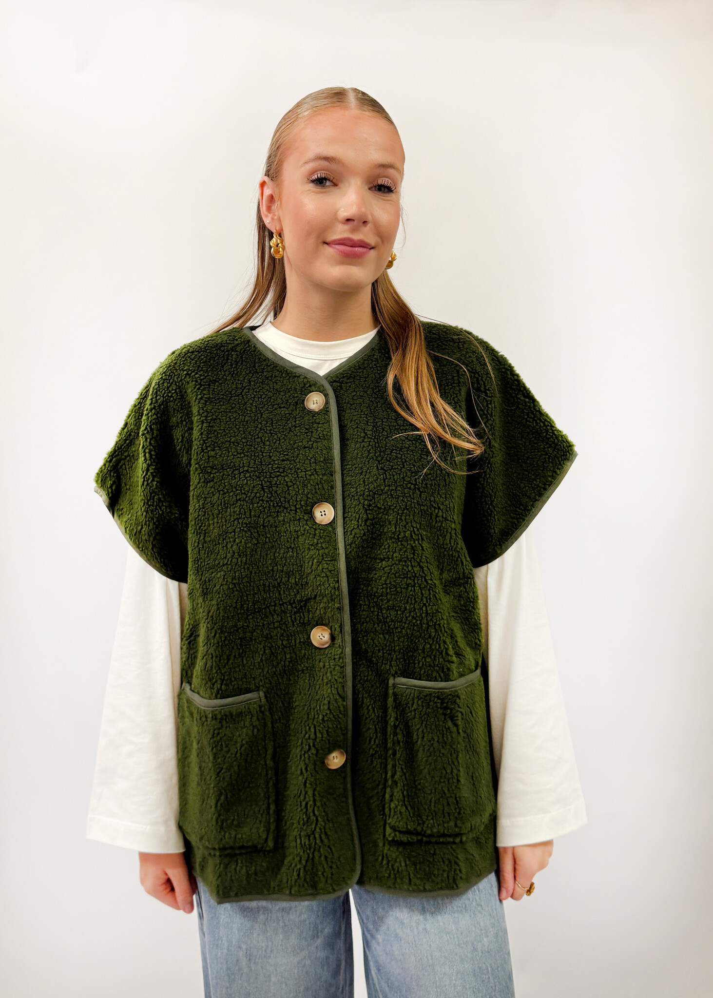 Elsa Teddy Gilet Kaki TU