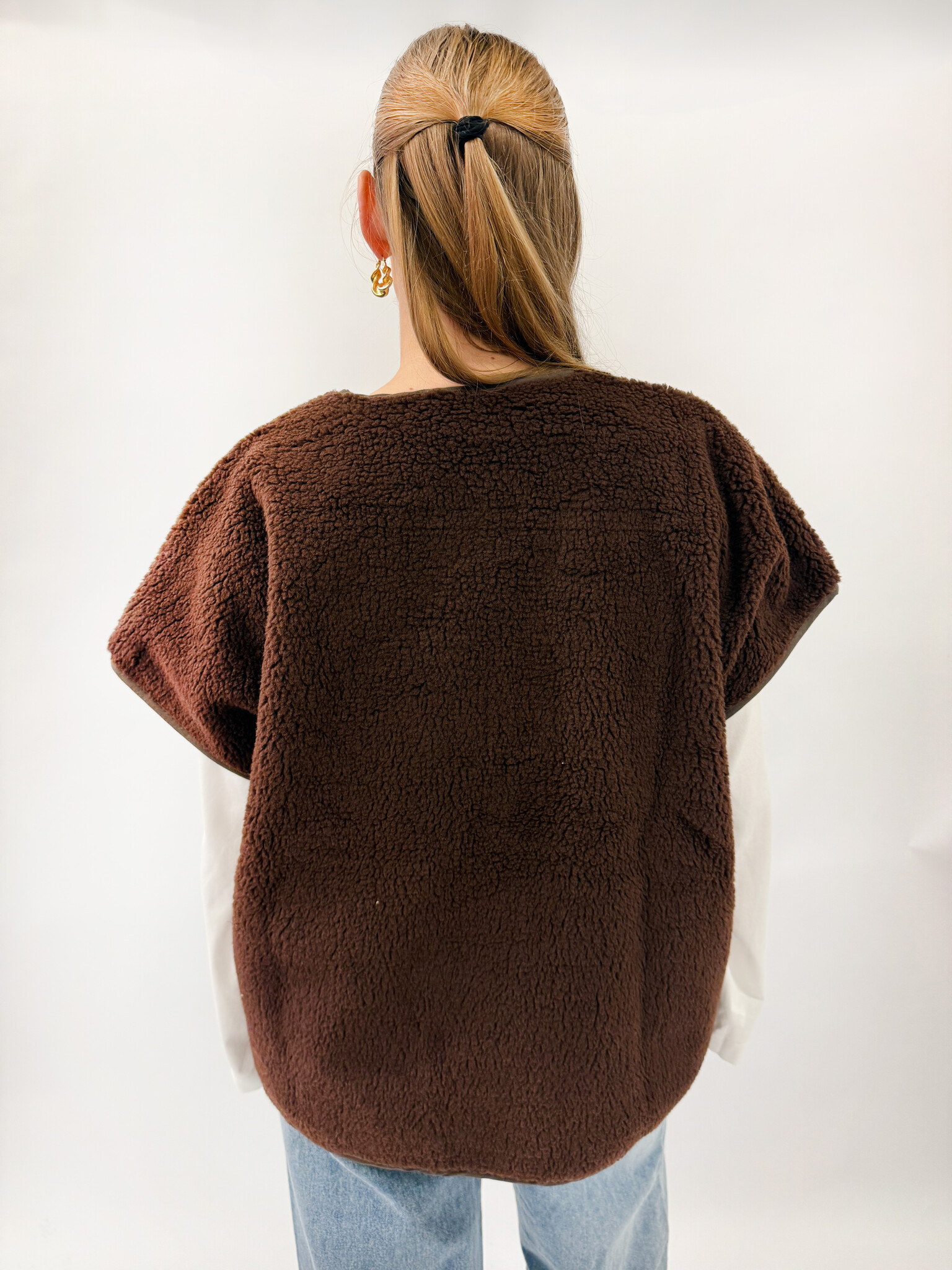 Elsa Teddy Gilet Brown TU