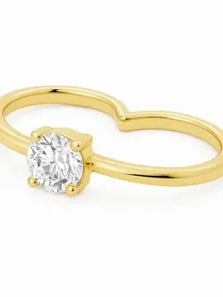 BILLION AVENUE Gaya Solitaire Ring Gold