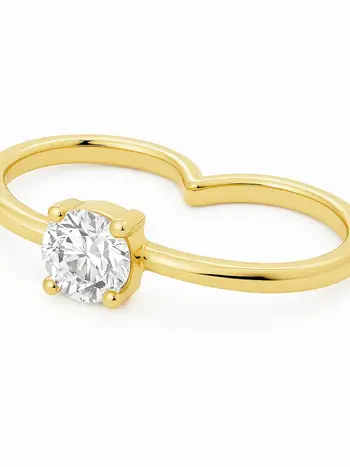BILLION AVENUE Gaya Solitaire Ring Gold