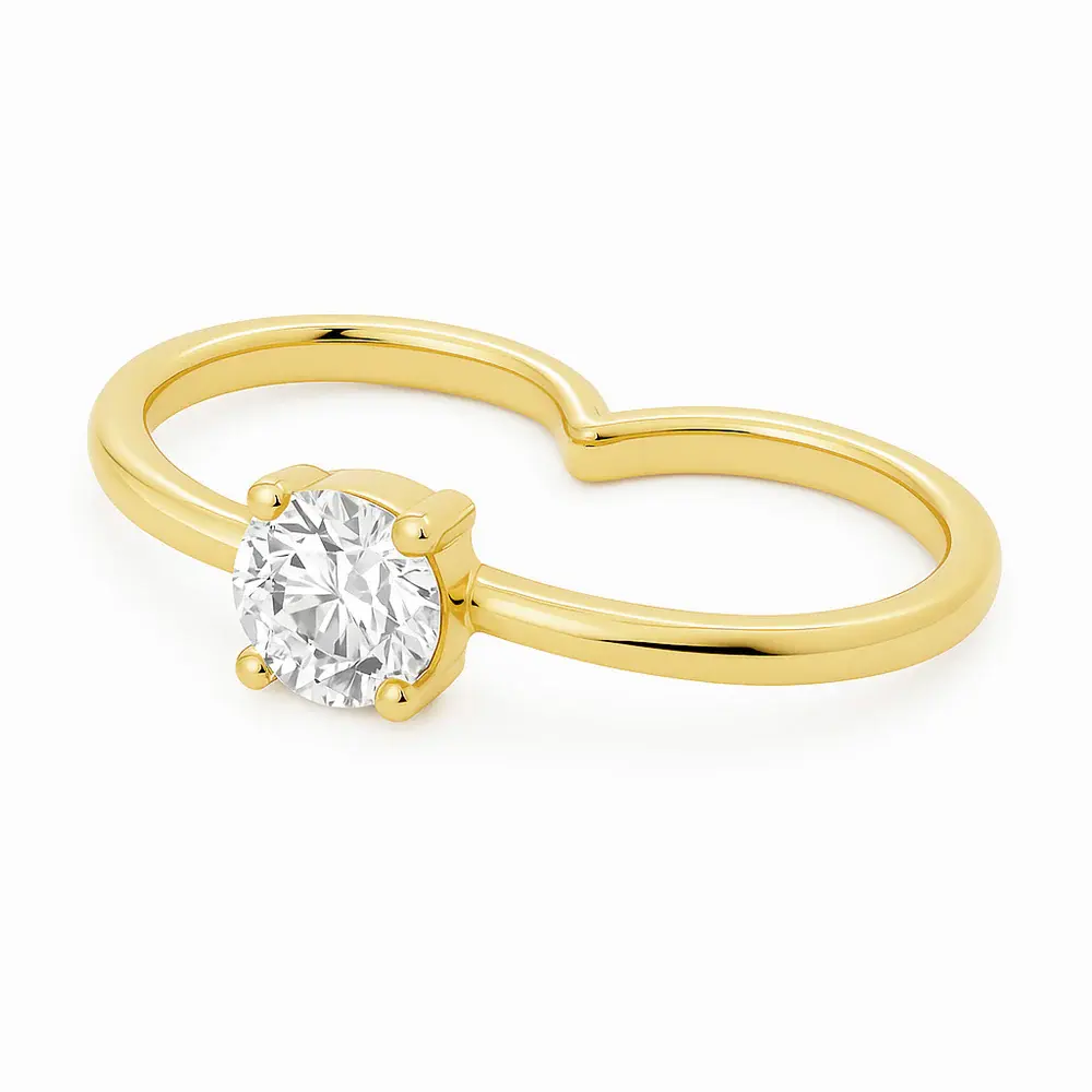 BILLION AVENUE Gaya Solitaire Ring Gold