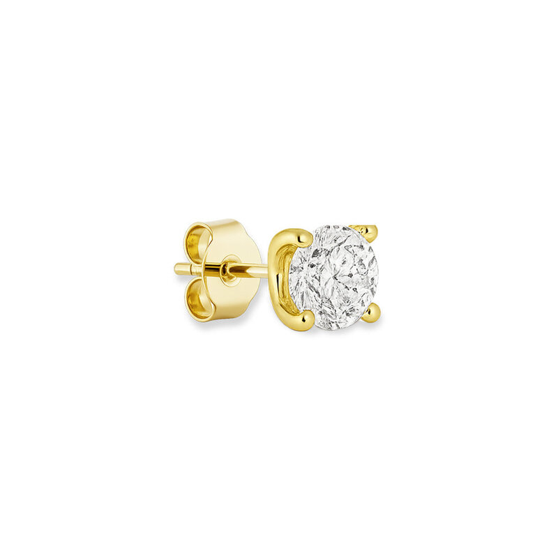 BILLION AVENUE Crystal Diamond Earstud Gold