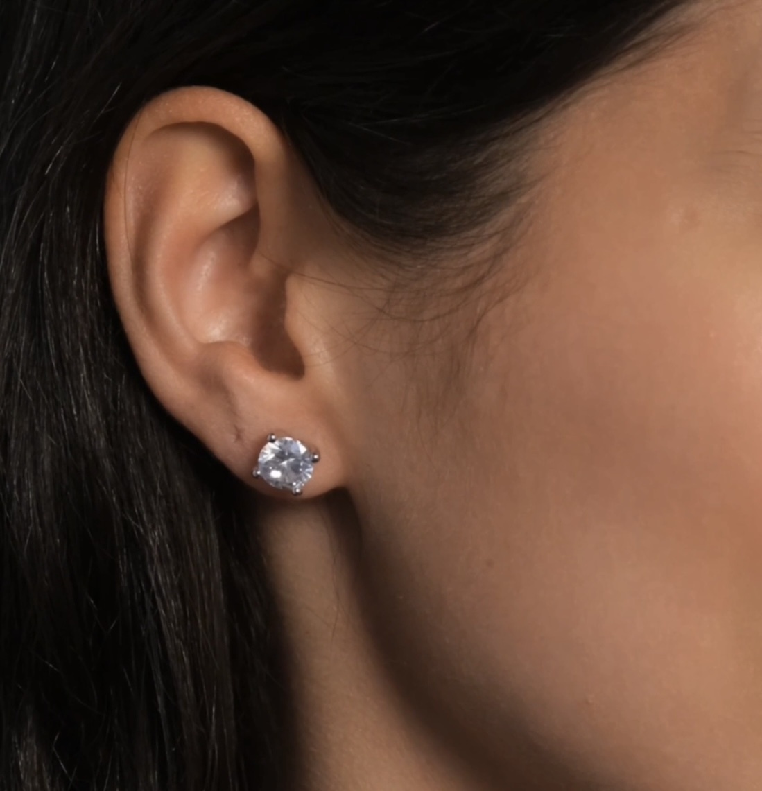 BILLION AVENUE Crystal Diamond Earstud Gold