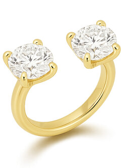 BILLION AVENUE Copy of Double Diamond Ring Silver