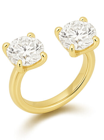 BILLION AVENUE Copy of Double Diamond Ring Silver