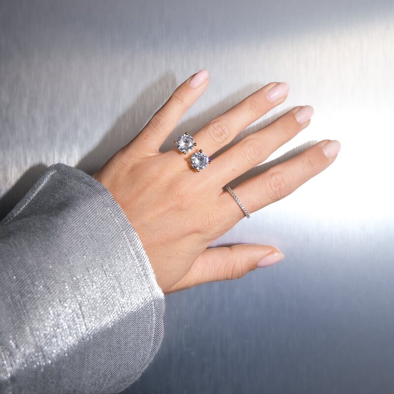 BILLION AVENUE Double Diamond Ring Gold