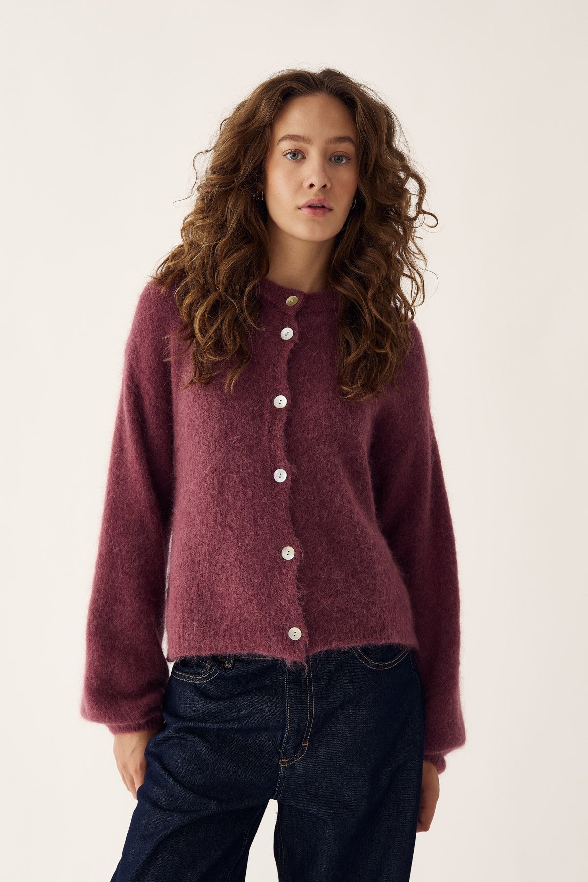 NOELLA Kae Knit Cardigan Rust
