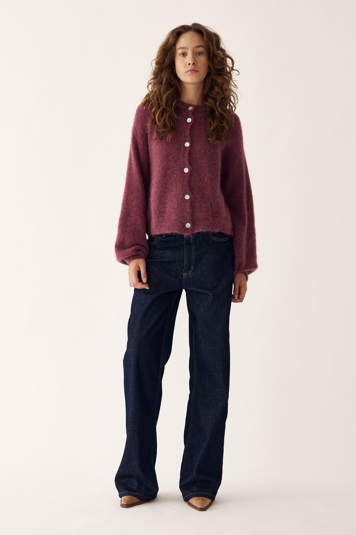 NOELLA Kae Knit Cardigan Rust