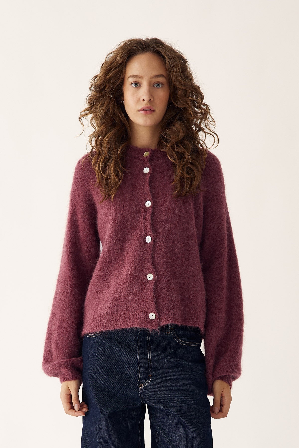 NOELLA Kae Knit Cardigan Rust