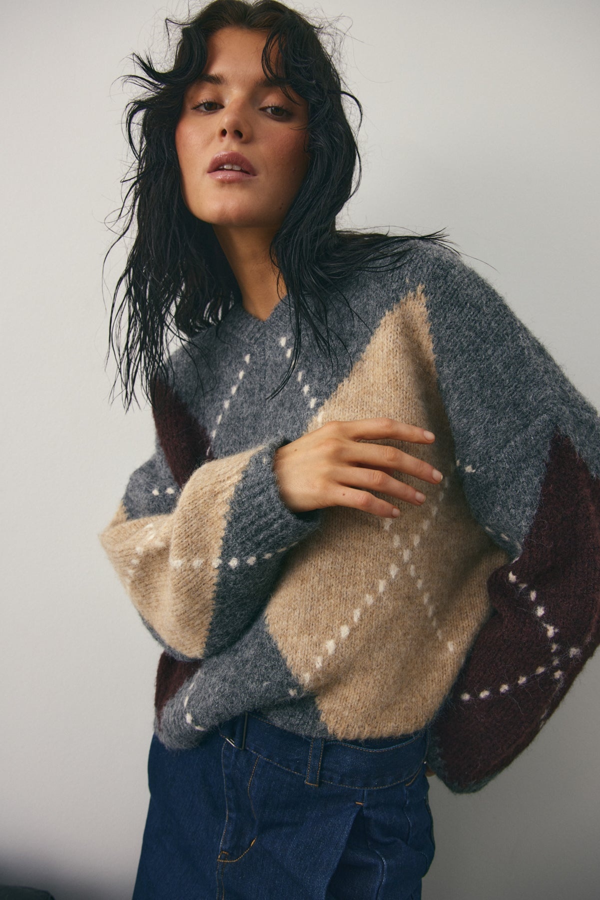 NOELLA Lai Knit Grey Melange