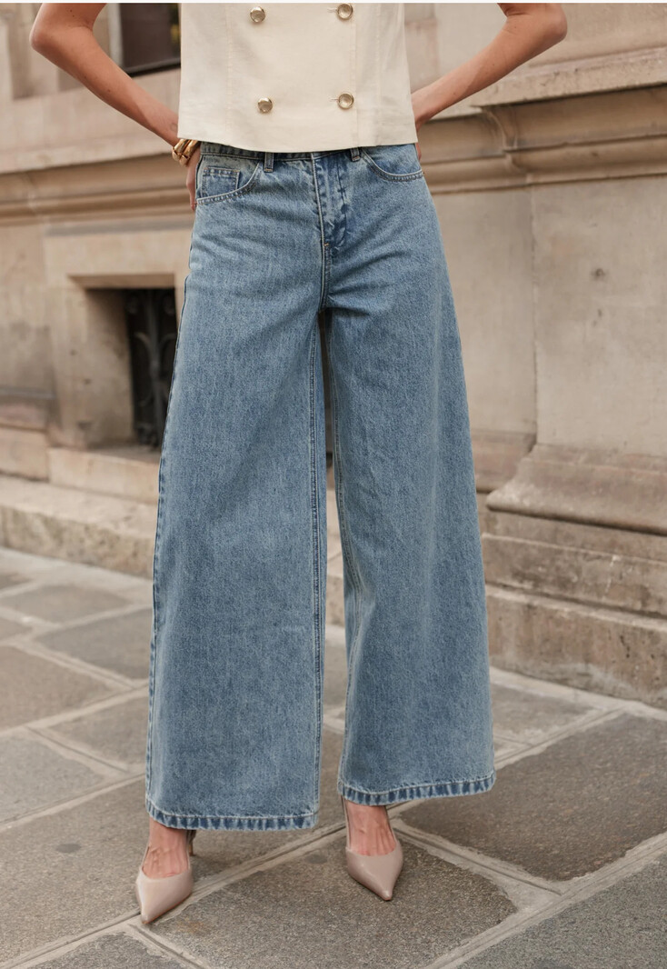 MM Giovani Jeans Wide Legs Light Wash