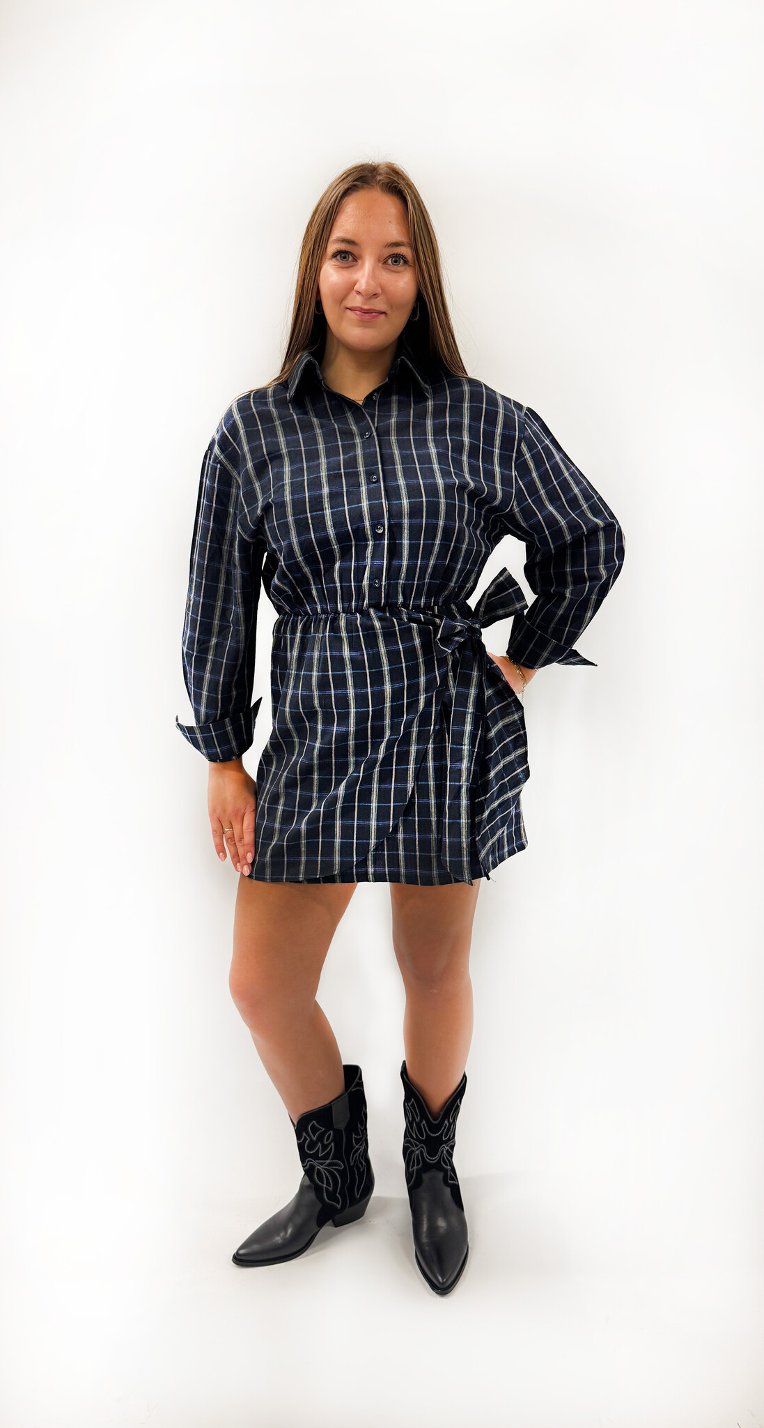 MM Pipa Dress Checkered