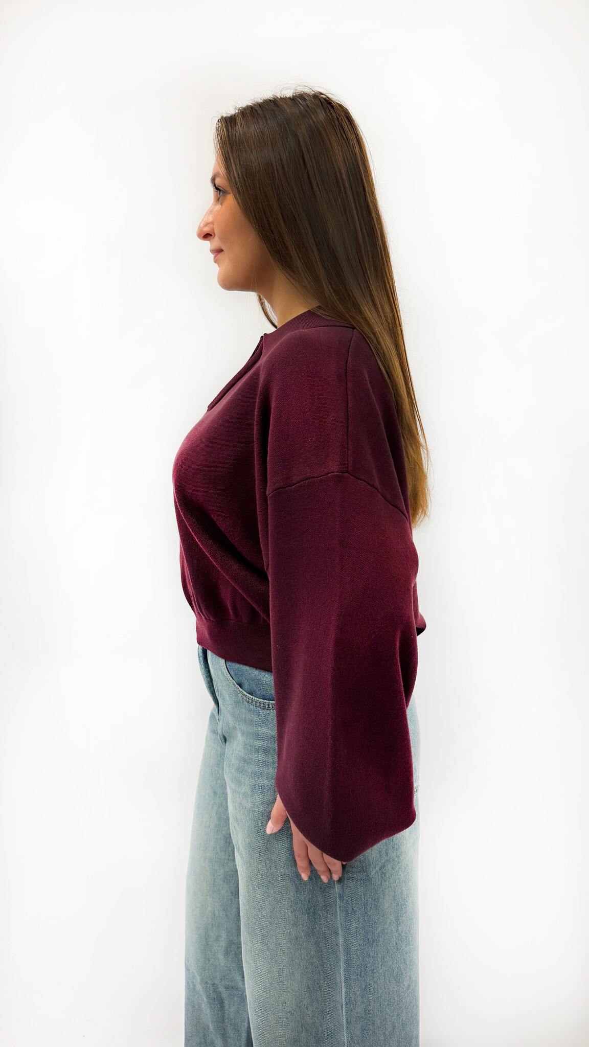 MM Tiffany Polo Sweater Burgundy