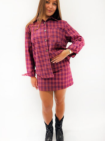 MM Romy Skirt Checkered Pink