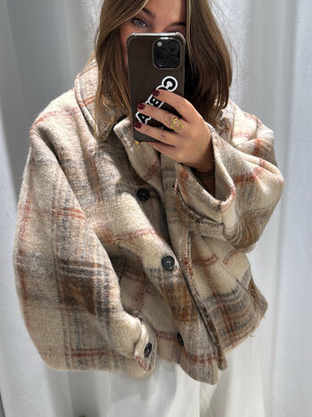 MM Jackie Jacket Checkered Beige Red
