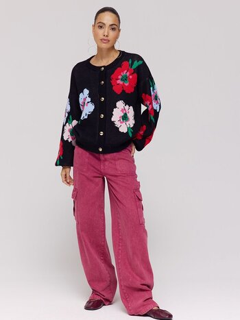 HARPER & YVE Jazz Cardigan Black Flowers