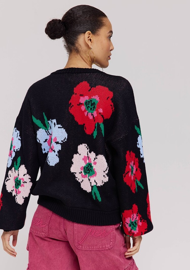 HARPER & YVE Jazz Cardigan Black Flowers