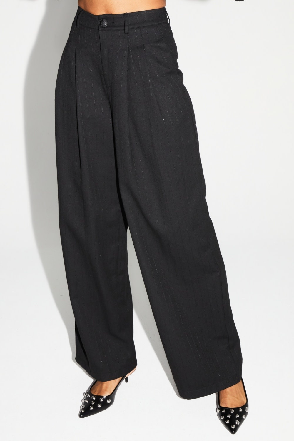 IMPREVU Pontiac Black Pants Studs