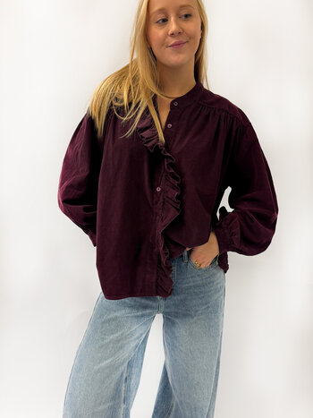 MM Mariette Corduroy Shirt Burgundy
