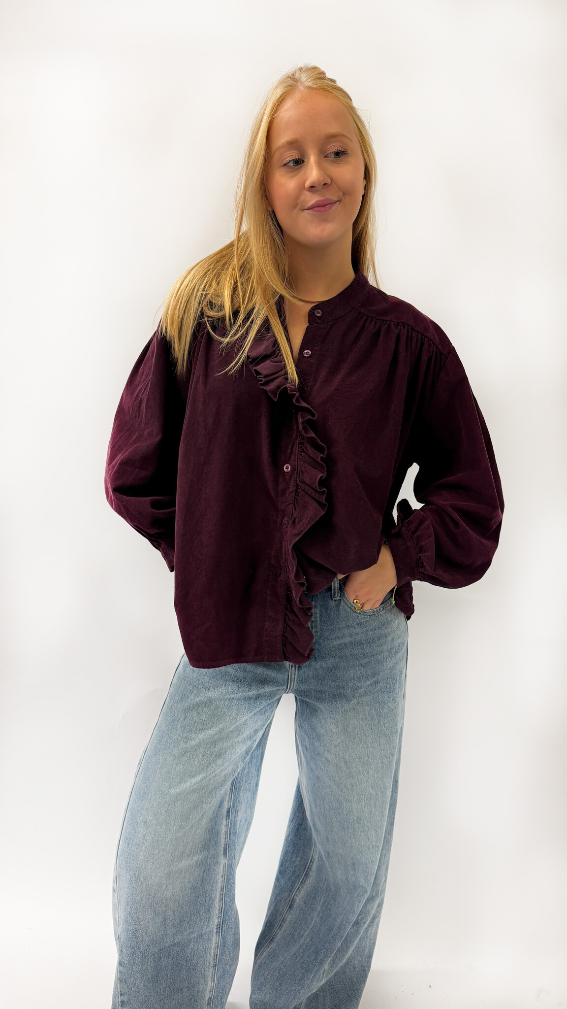 MM Mariette Corduroy Shirt Burgundy