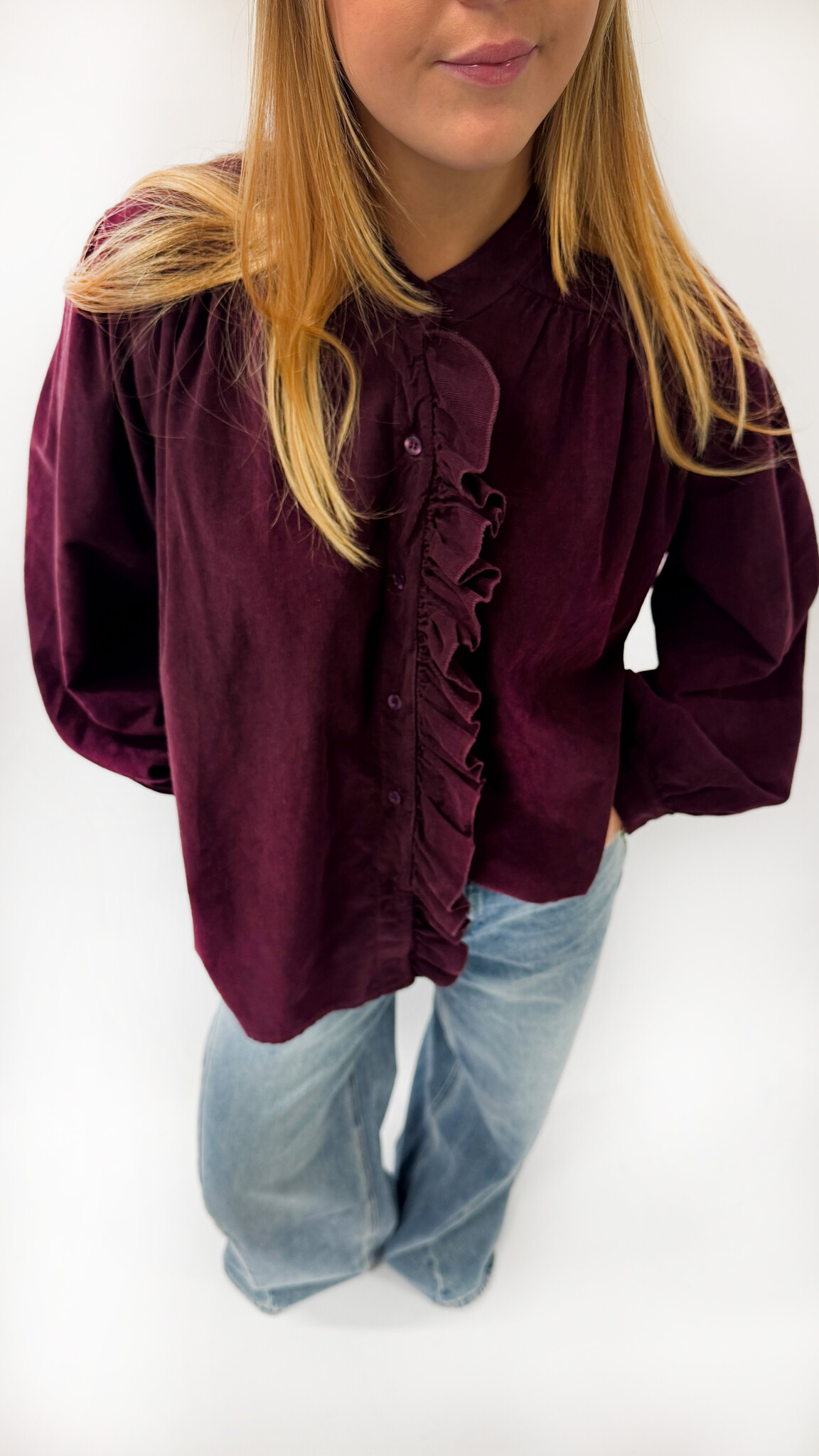 MM Mariette Corduroy Shirt Burgundy