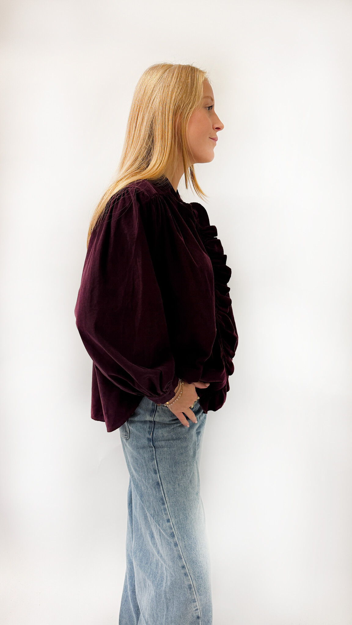 MM Mariette Corduroy Shirt Burgundy