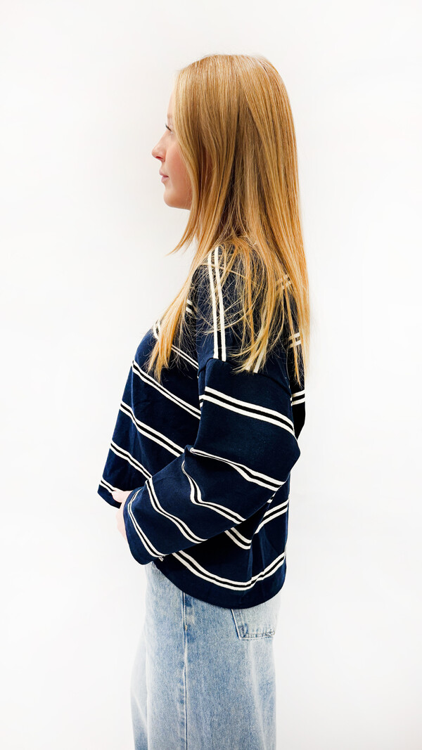 MM Bowie T-shirt Striped Navy Blue TU