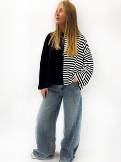 MM Copy of Aline T-shirt Striped Burgundy