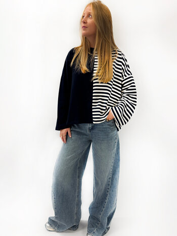 MM Copy of Aline T-shirt Striped Burgundy