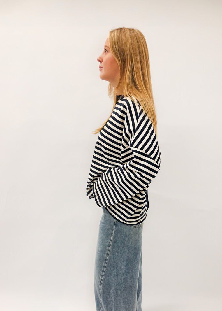 MM Copy of Aline T-shirt Striped Burgundy