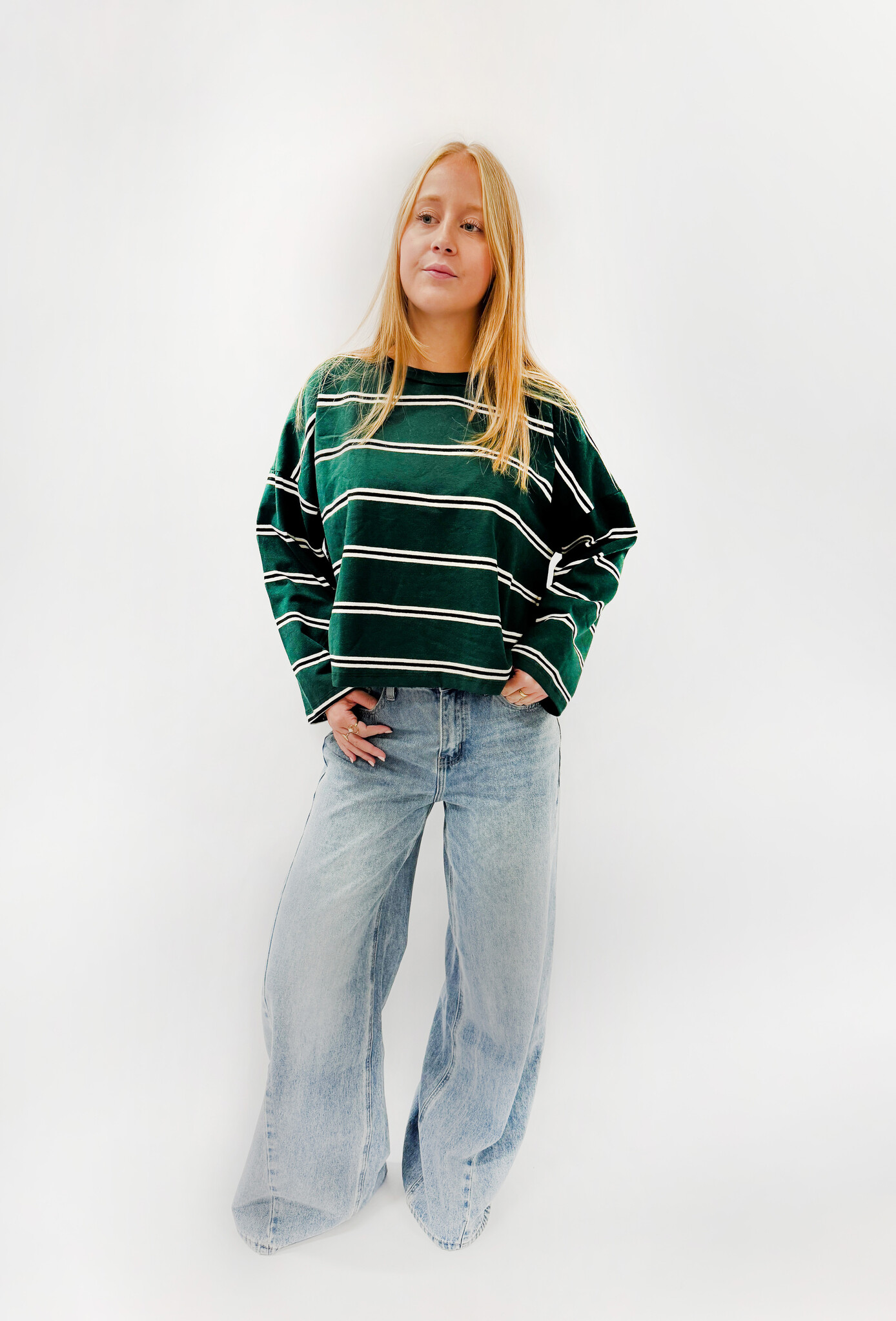 MM Copy of Bowie T-shirt Striped Navy Blue TU