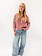 MM Zowe Cardigan Red Stripes Scarf