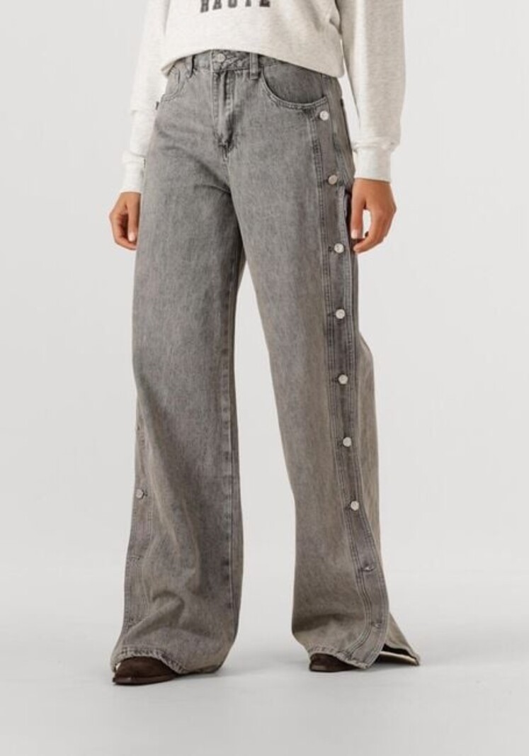 L'AMITIE Side Panel Button Jeans