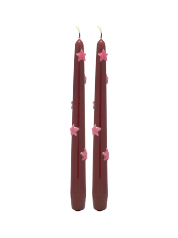 ANNA&NINA Noel Night Stars 3D Candle Set of 2