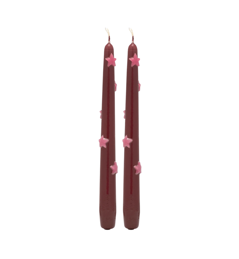 ANNA&NINA Noel Night Stars 3D Candle Set of 2