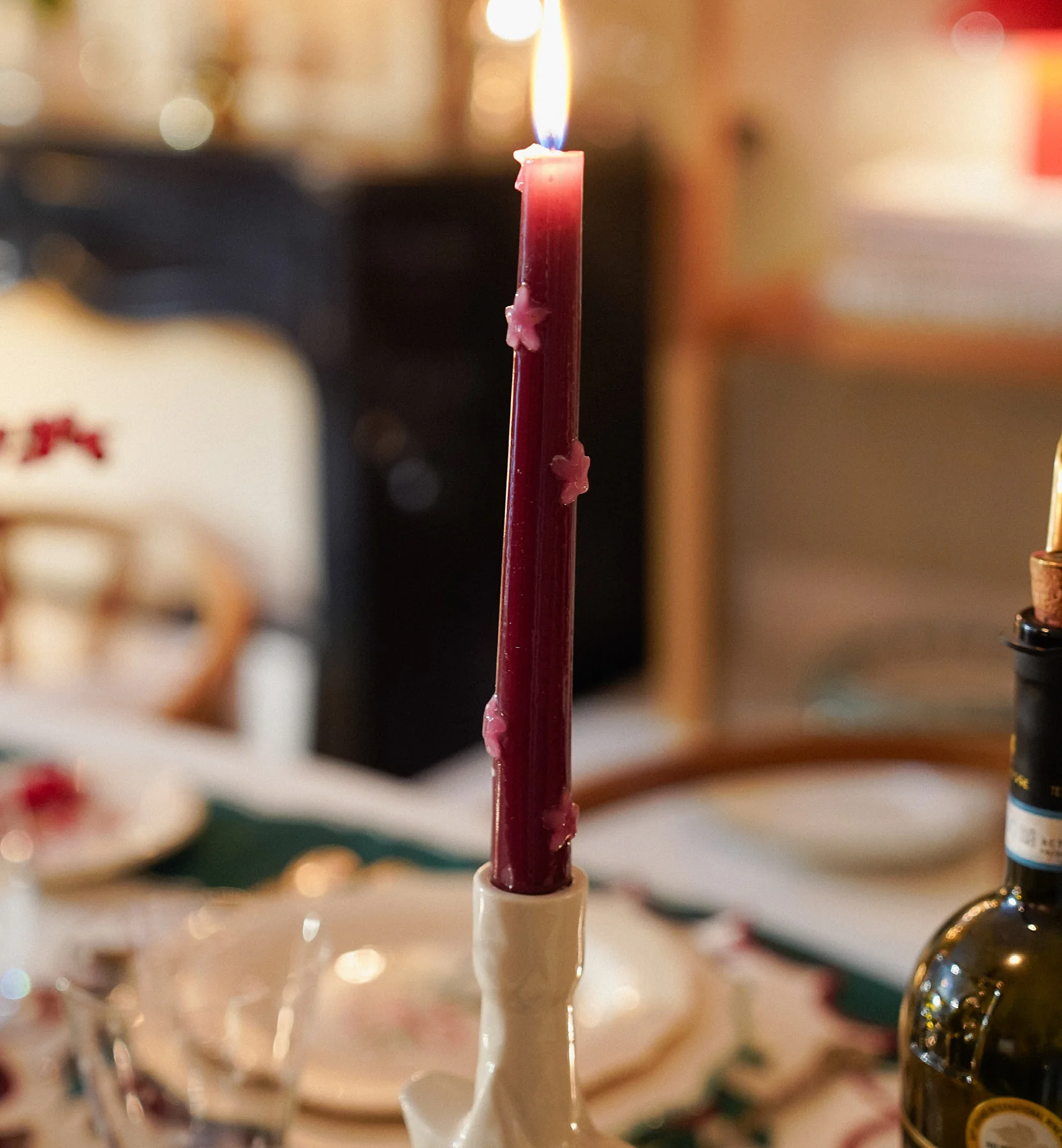 ANNA&NINA Noel Night Stars 3D Candle Set of 2