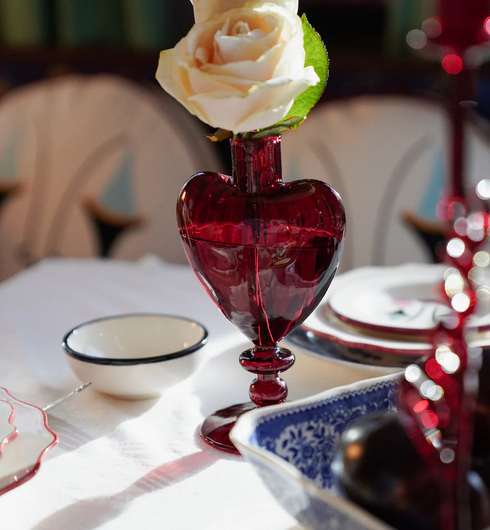 ANNA&NINA Maroon Candle Holder Red